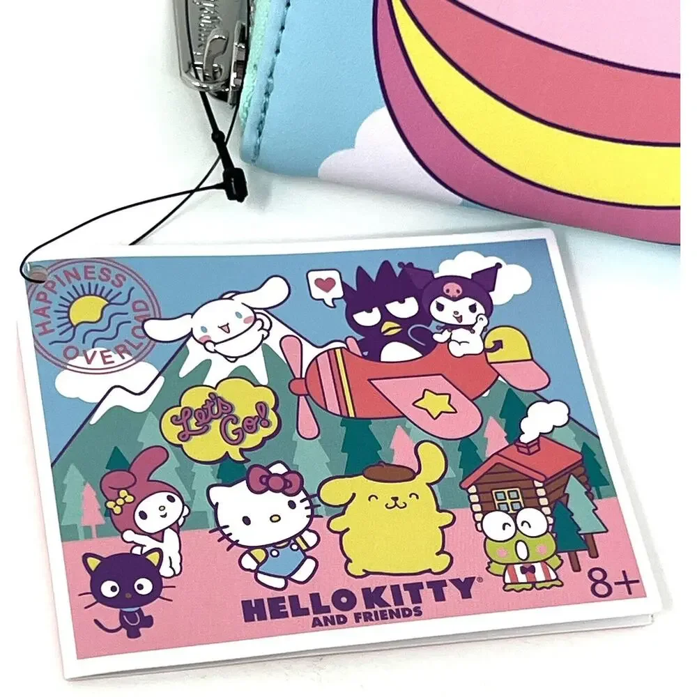 Loungefly Hello Kitty Friends Hot Air Balloon Zip Around Wallet Badtz Maru NWT